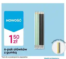 Pepco Ołówki z gumką 6-pak oferta