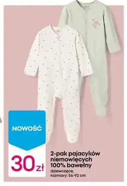 Pepco Pajacyki niemowlęce 2-pak 100% bawełny dziewczęce oferta