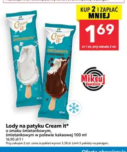 Lewiatan Lody na patyku Cream it o smaku śmietankowym oferta