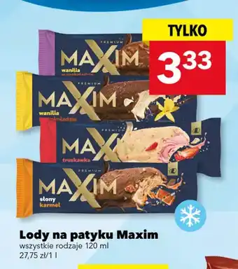 Lody na patyku Maxim wanilia w czekoladzie