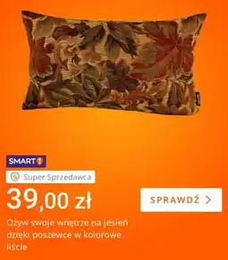 Allegro Poszewka w kolorowe liście oferta