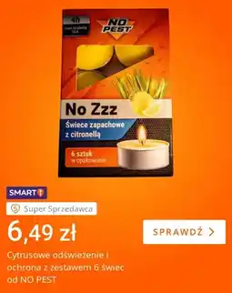 Allegro Świece zapachowe z citronellą NO PEST No Zzz 6-pak oferta
