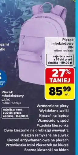 Carrefour Plecak młodzieżowy LARK oferta