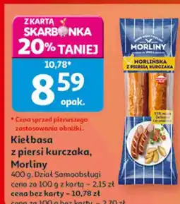 Auchan Kiełbasa z piersi kurczaka Morliny oferta