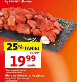 Auchan Mój Produkt Auchan Mięso wołowe ekstra na gulasz oferta