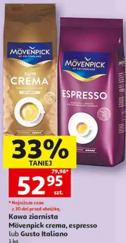 Auchan Kawa ziarnista Mövenpick Crema, Espresso lub Gusto Italiano oferta