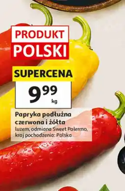 Auchan Papryka podłużna czerwona i żółta luzem, odmiana Sweet Palermo oferta