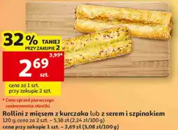 Auchan Rollini z mięsem z kurczaka lub z serem i szpinakiem oferta