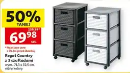 Auchan Regał Country z 3 szufladami oferta