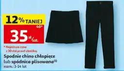 Auchan Spodnie chino chłopięce lub spódnica plisowana oferta