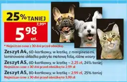 Auchan Zeszyt A4, 60-kartkowy, w kratkę oferta