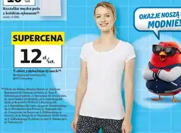 Auchan T-shirt z dekoltem U-neck oferta