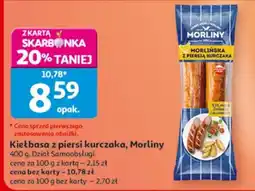 Auchan Kiełbasa z piersi kurczaka, Morliny oferta
