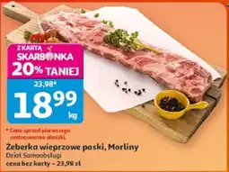 Auchan Żeberka wieprzowe paski, Morliny oferta