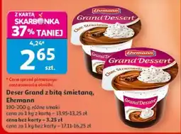 Auchan Deser Grand z bitą śmietaną, Ehrmann oferta