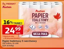 Auchan Papier toaletowy 3-warstwowy oferta