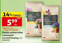 Auchan Ziemia uniwersalna z nawozem lub torf kwaśny oferta