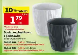Auchan Doniczka plastikowa z podstawką oferta