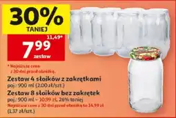 Auchan Zestaw 4 słoików z zakrętkami oferta