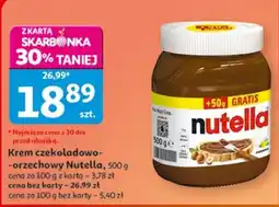 Auchan Krem czekoladowo-orzechowy Nutella oferta