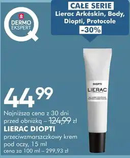 SuperPharm Lierac Diopti przeciwzmarszczkowy krem pod oczy oferta
