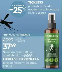 SuperPharm TICKLESS CITRONELLA SPRAY oferta