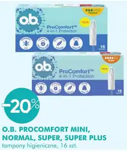 SuperPharm O.B. PROCOMFORT MINI, NORMAL, SUPER, SUPER PLUS tampony higieniczne oferta