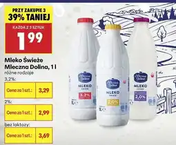 Biedronka Mleko bez laktozy 2% Mleczna Dolina oferta
