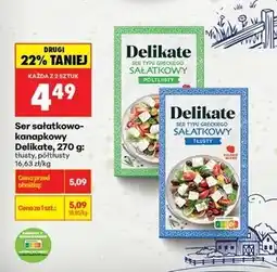 Biedronka Ser sałatkowy typu greckiego tłusty Delikate oferta