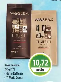 DUO-TES Kawa mielona Woseba Gusto Raffinato i Ti Meriti Crema oferta