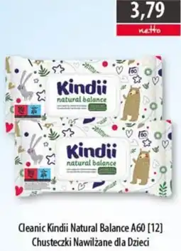 DUO-TES Cleanic Kindii Natural Balance A60 Chusteczki Nawilżane dla Dzieci oferta
