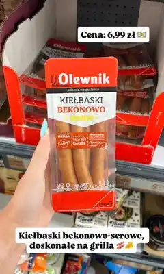 Biedronka Kiełbaski bekonowo-serowe Olewnik oferta