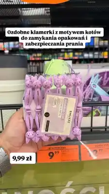 Biedronka Ozdobne klamerki w kształcie kota Smukee Home oferta