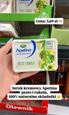Biedronka Serek kremowy Apetina pesto i rukola oferta