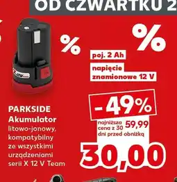Kaufland Akumulator litowo-jonowy Parkside 2Ah oferta