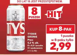 Kaufland Piwo Tyskie Gronie 8-pak oferta