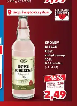 Kaufland Ocet spirytusowy 10% Społem Kielce oferta