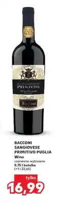 Kaufland Wino czerwone wytrawne Bacconi Sangiovese Primitivo Puglia oferta
