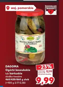 Kaufland Ogórki kaszubskie słodko-kwaśne Dagoma oferta