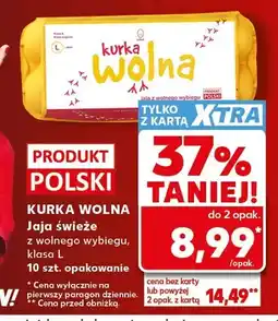 Kaufland Jajka kurze świeże z wolnego wybiegu Kurka Wolna oferta