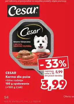 Kaufland Karma dla psów Cesar z soczystą wołowiną i wątróbką oferta