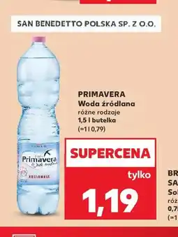 Kaufland Woda źródlana niegazowana Primavera oferta