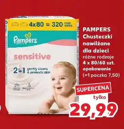 Kaufland Chusteczki nawilżane dla dzieci Pampers Sensitive 4-pak oferta