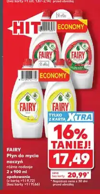 Kaufland Płyn do mycia naczyń Fairy Lemon 2-pak oferta