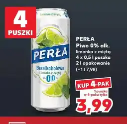 Kaufland Piwo bezalkoholowe Perła Limonka z miętą 4-pak oferta