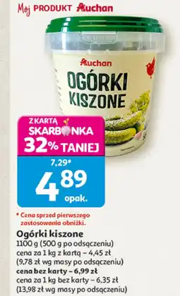 Auchan Ogórki kiszone Auchan oferta