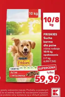 Kaufland Sucha karma dla psów Purina Friskies Active z wołowiną oferta
