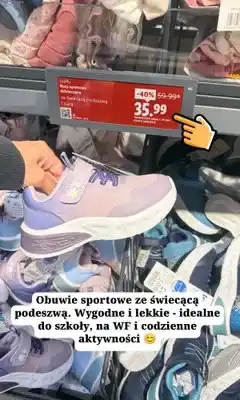 Lidl Buty sportowe dziewczęce ze świecącą podeszwą oferta