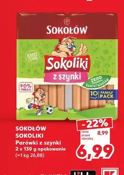 Kaufland Parówki Sokoliki z szynki Sokołów 2-pak oferta