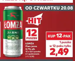 Kaufland Piwo Łomża 12-pak oferta